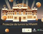 Proiecție de lumini la Muzeul Național de Artă al Moldovei