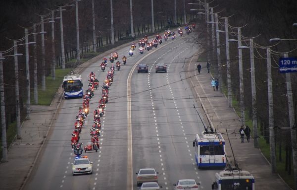 Parada traditionala de Mosi Craciuni pe motociclete 2024